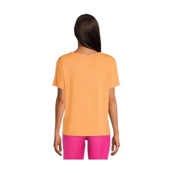 Time and Tru Women's Washed Scoop Neck Top - Picture 2 of 6